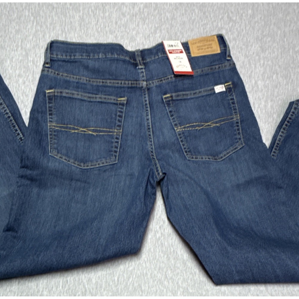 Signature by Levi Strauss & Co. Straight Blue Denim Jeans for Teens size 18